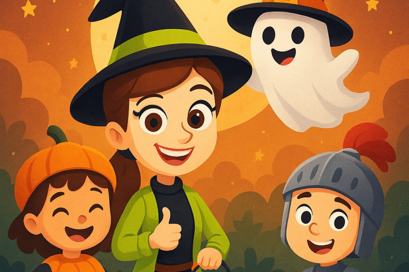 Praatjuf Praatoefeningen - Thema Halloween - Oefeningen voor thuis &eacute;n in de klas