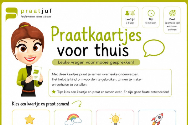 Gratis praatkaartjes voor kinderen | Taalspelletjes voor thuis