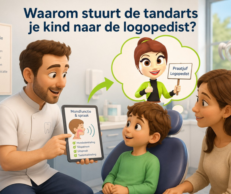 Waarom stuurt de tandarts je kind naar de logopedist?