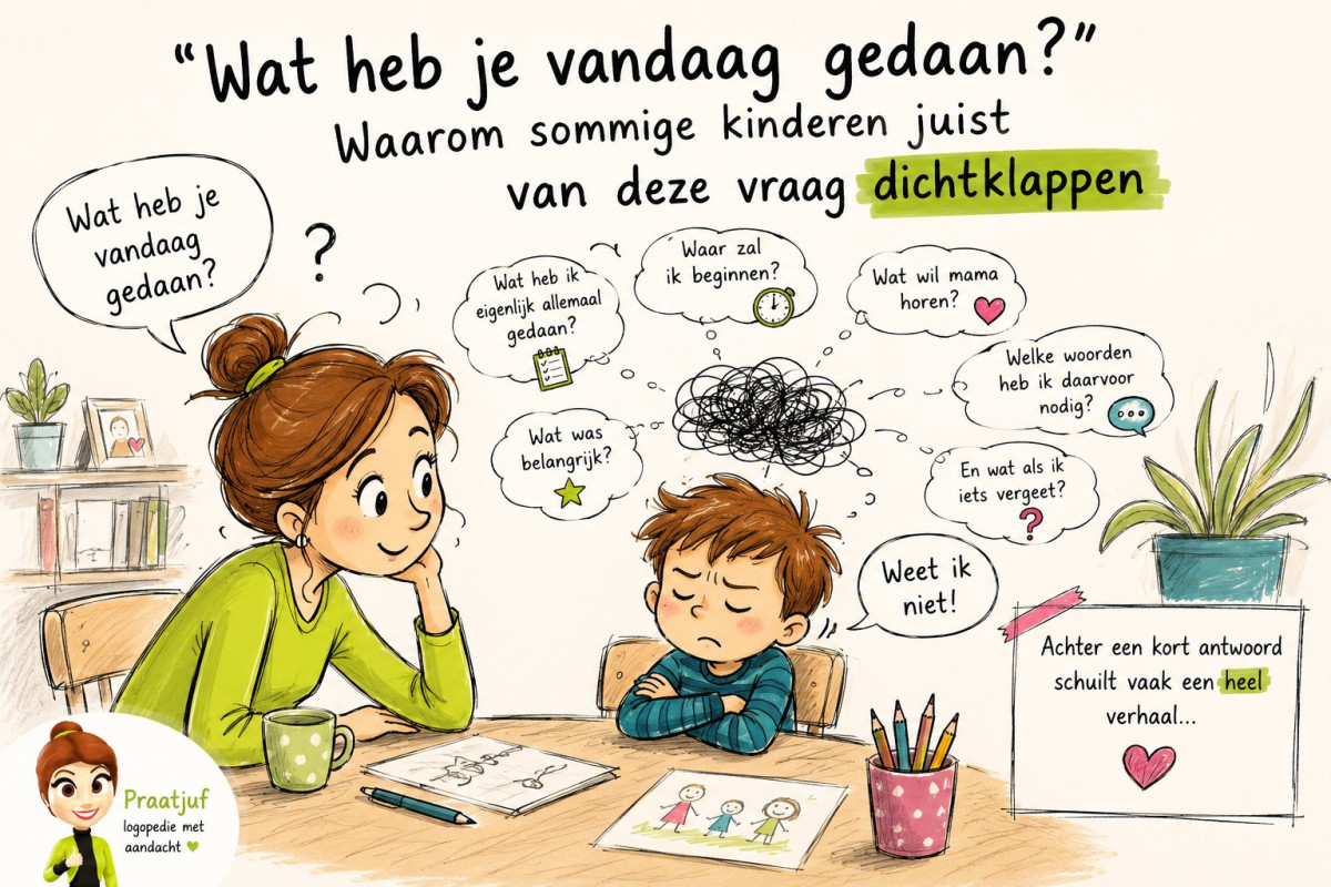"Wat heb je vandaag gedaan?" Waarom sommige kinderen juist van deze vraag dichtklappen