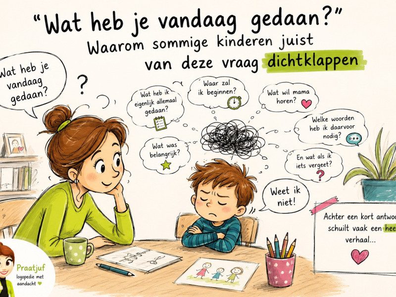 "Wat heb je vandaag gedaan?" Waarom sommige kinderen juist van deze vraag dichtklappen