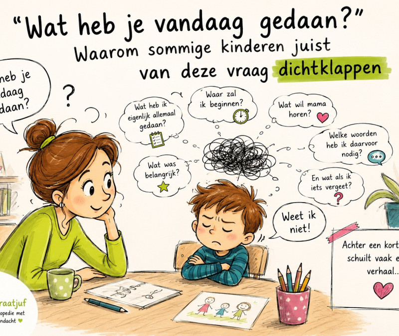 "Wat heb je vandaag gedaan?" Waarom sommige kinderen juist van deze vraag dichtklappen
